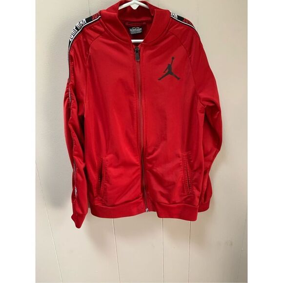 NIKE AIR JORDAN JUMPMAN BOY'S LOGO TRACK JACKET SIZE LARGE - Picture 1 of 5